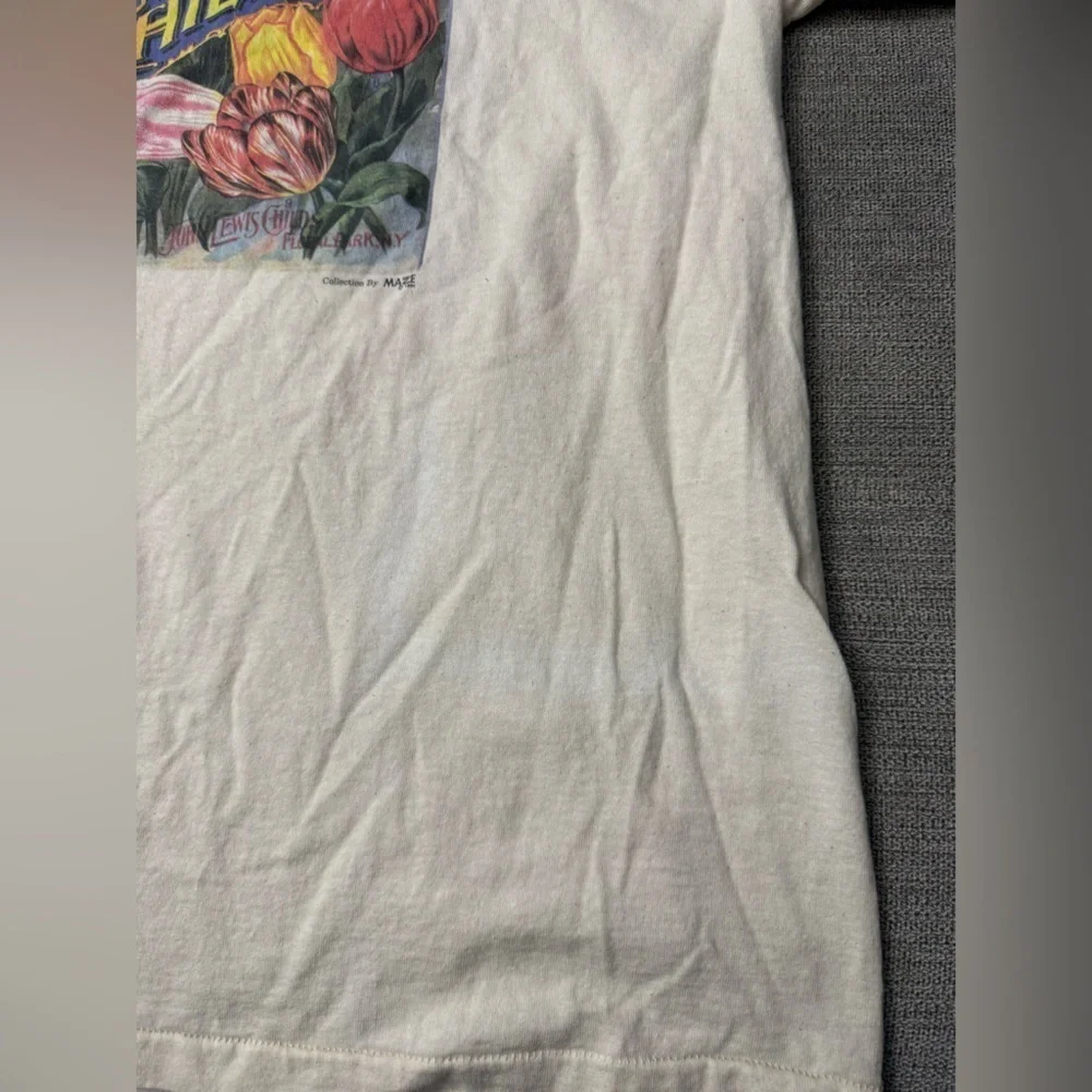VTG 1994 Smithsonian Institution John Lewis Childs Floral T-shirt White Size L - Picture 2 of 8